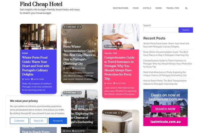 Екранна снимка на findcheaphotel.net