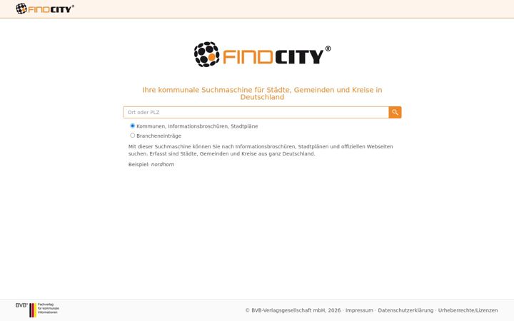 Screenshot of findcity.de