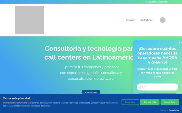 Screenshot di findcontrol.info