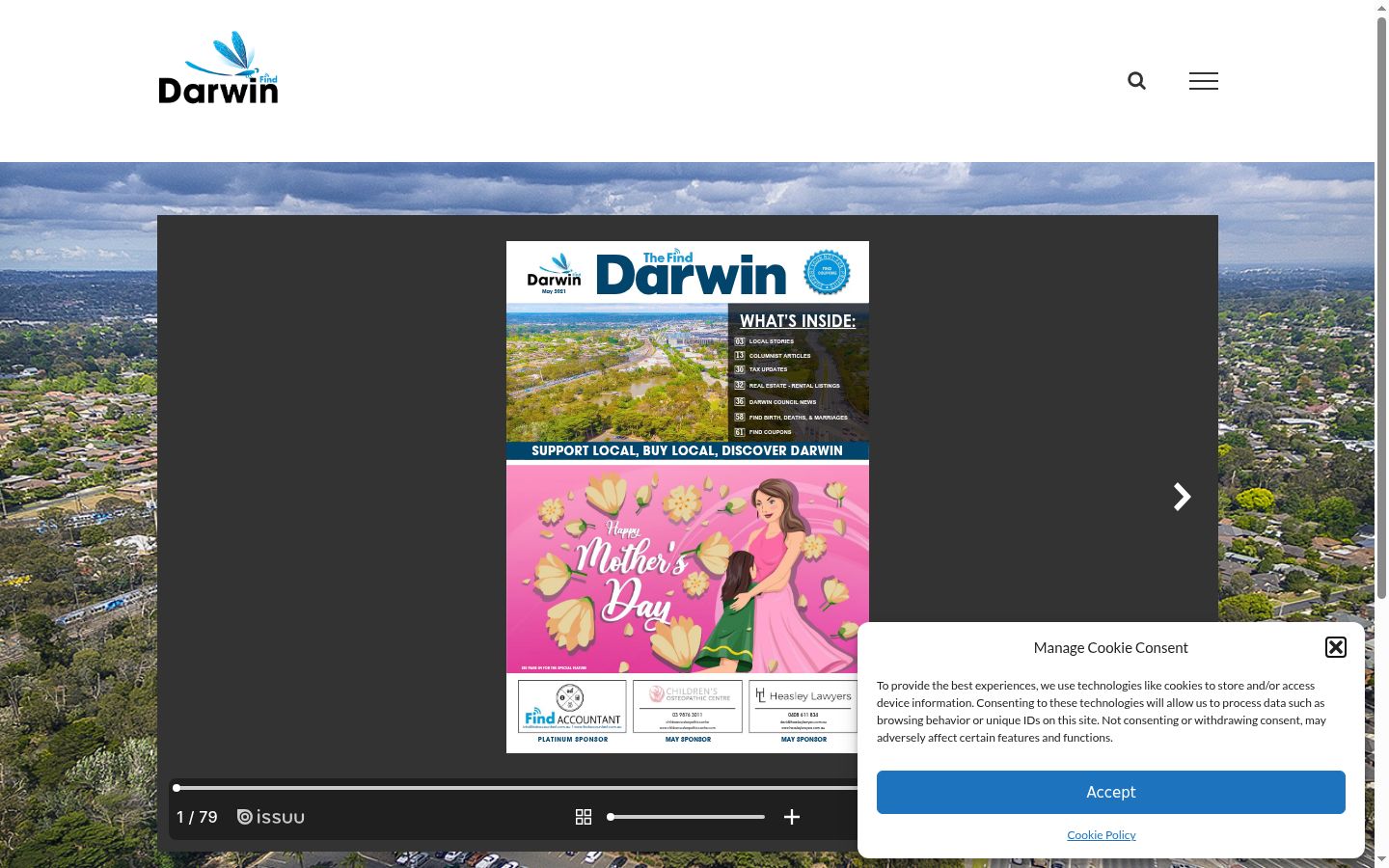 Screenshot of the consent banner shown before any interaction