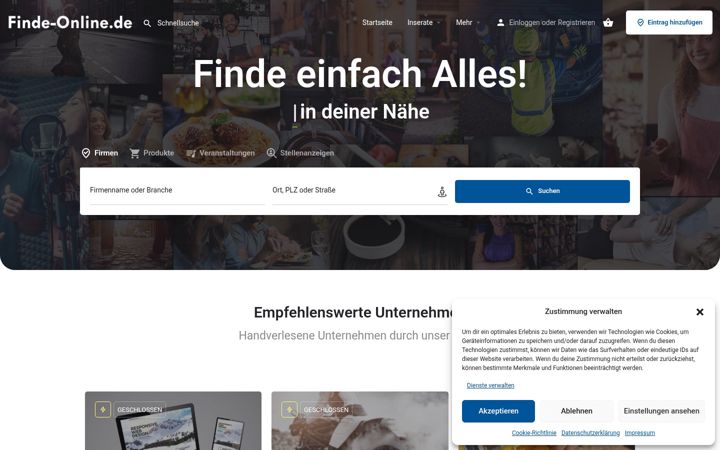 Screenshot of finde-online.de