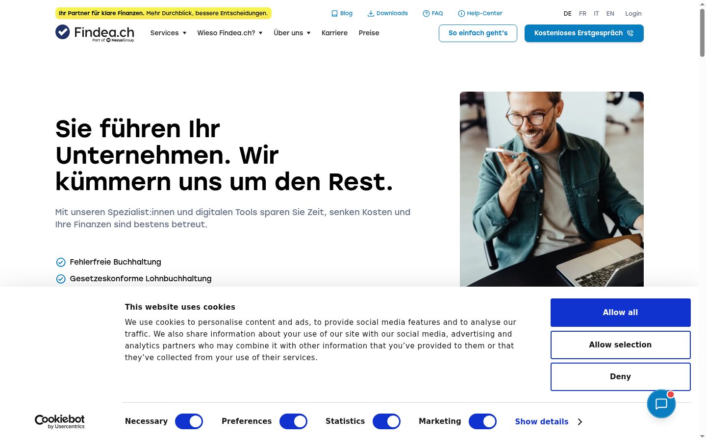 Screenshot tal-banner tal-kunsens muri qabel kwalunkwe interazzjoni