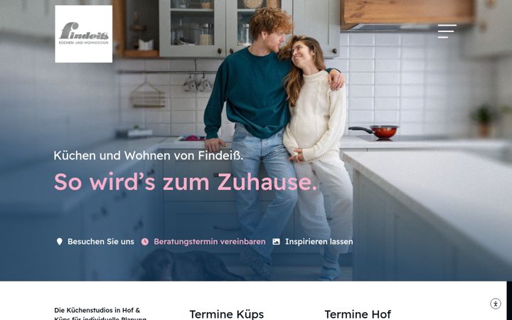 Captura de pantalla de findeisskuechen.de
