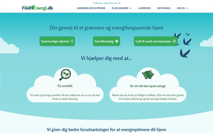Screenshot of findenergi.dk