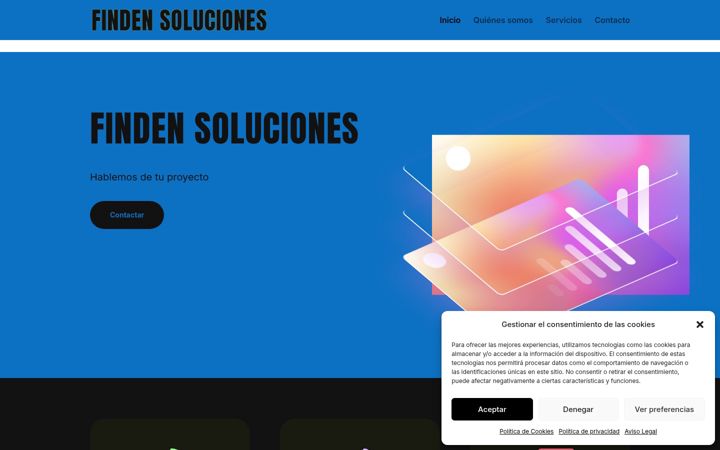 Screenshot of findensoluciones.com