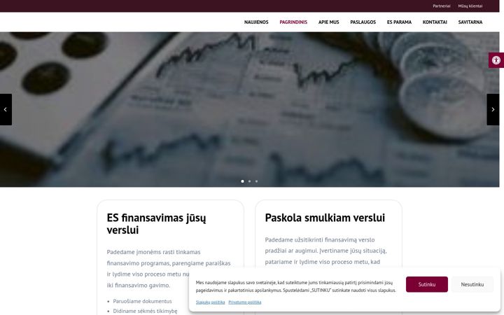 Snímek obrazovky findep.lt