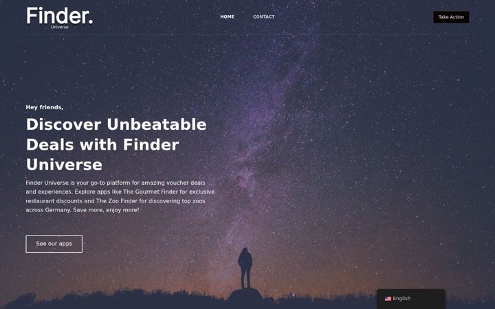 Screenshot of finder-universe.app