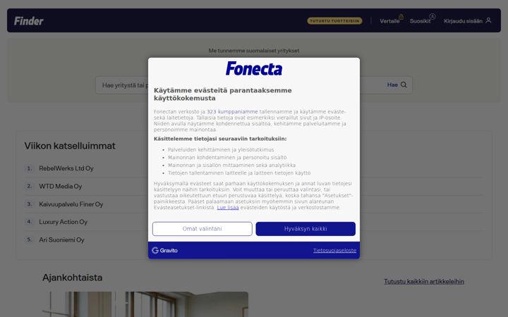 Screenshot of finder.fi