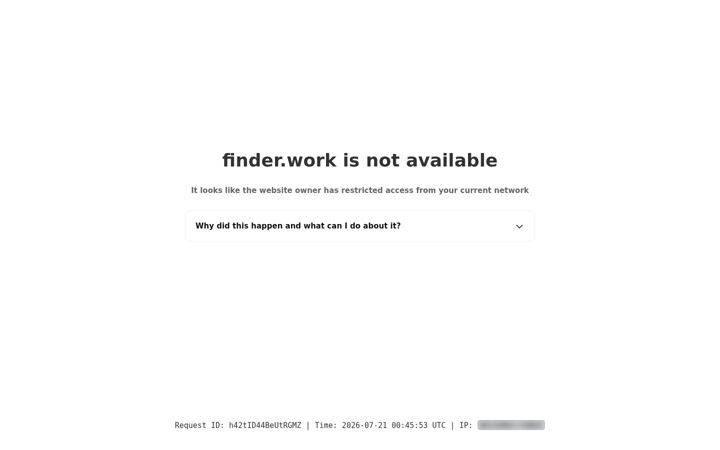 Screenshot of finder.work