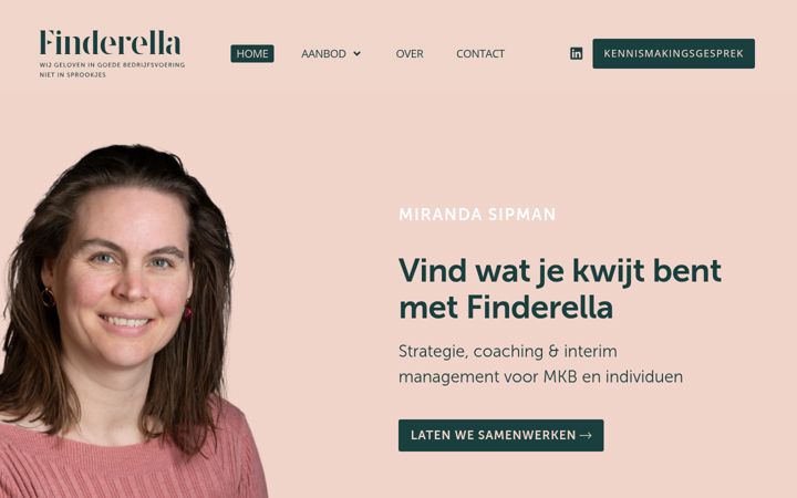 Ekraanipilt saidist finderella.nl