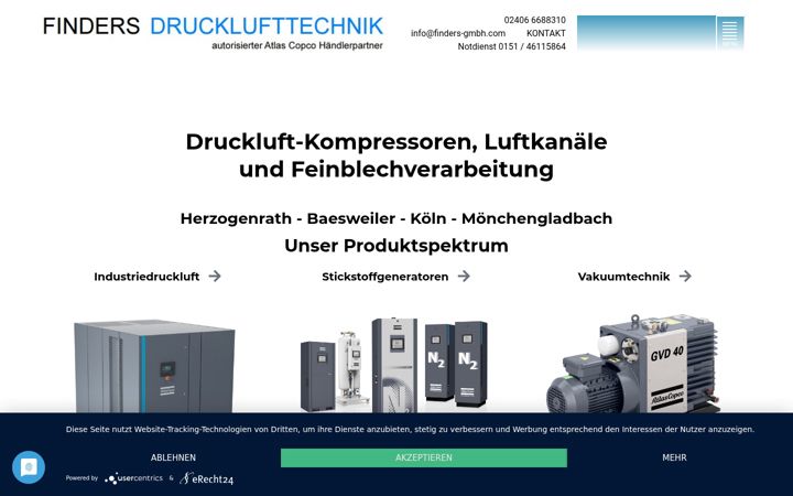 Screenshot of finders-gmbh.com