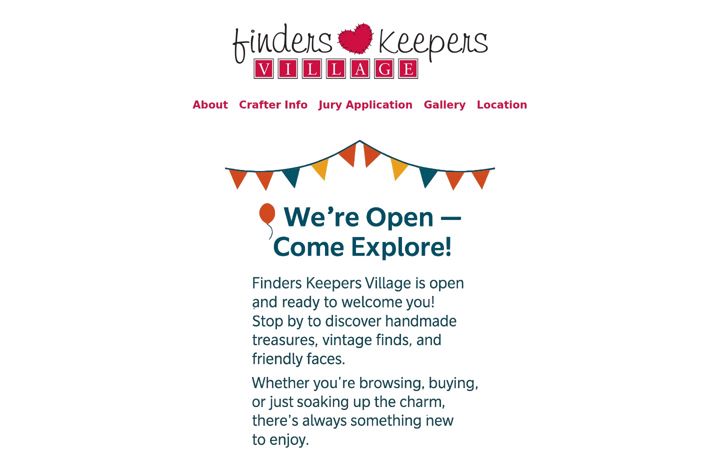 Screenshot of finderskeeperscrafts.com
