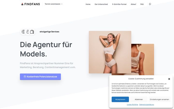 Screenshot of findfans.net