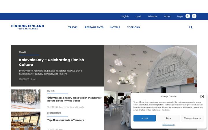 Screenshot of findingfinland.com