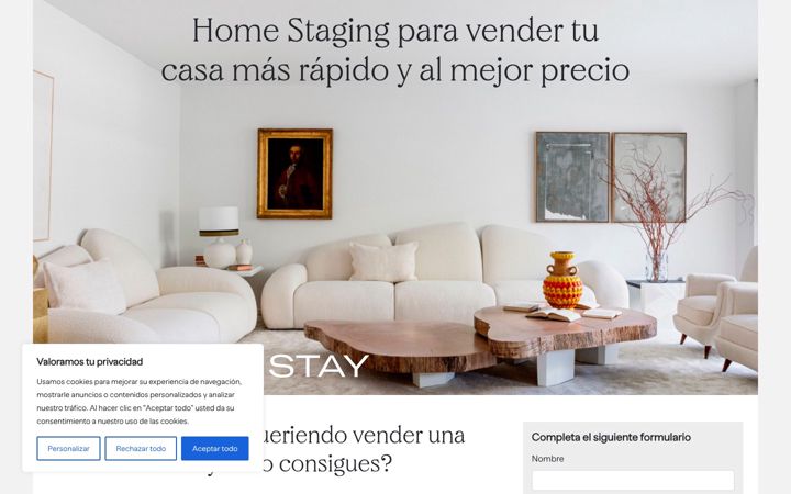 Screenshot of findings-homestaging.com