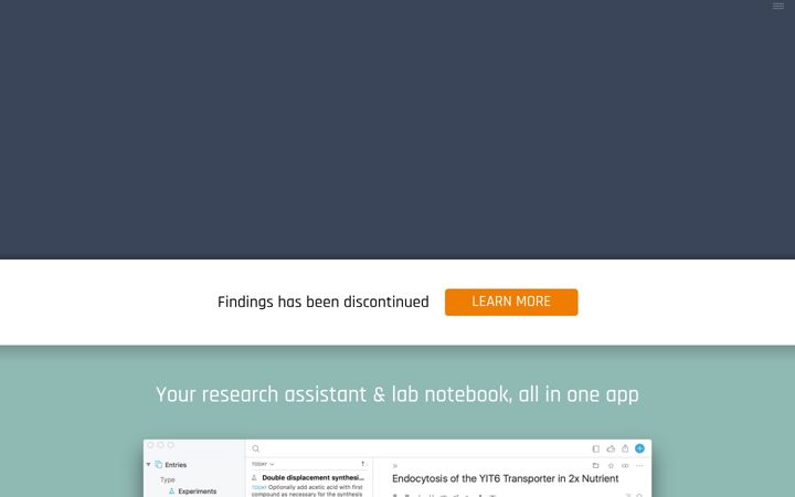 Screenshot of findingsapp.com