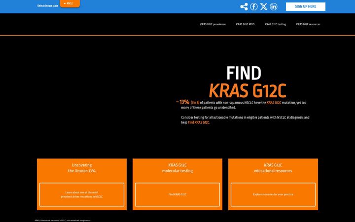 Screenshot of findkrasg12c.com