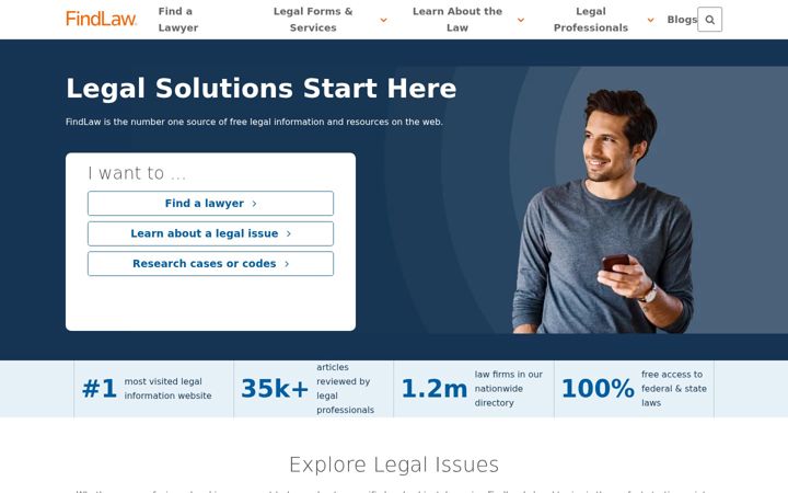 Screenshot ta' findlaw.com