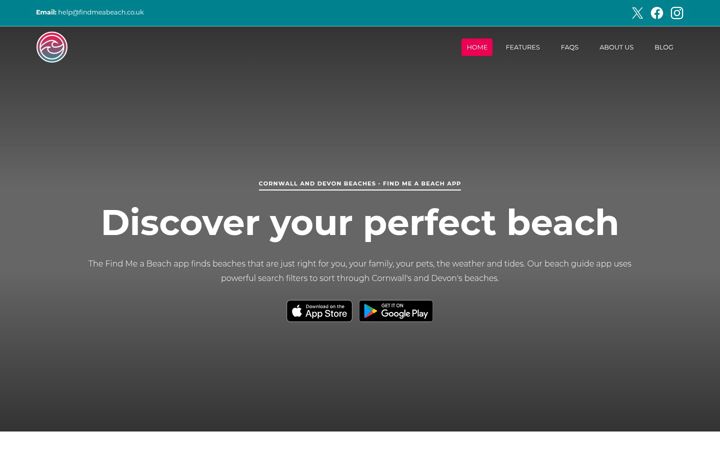 Screenshot of findmeabeach.co.uk