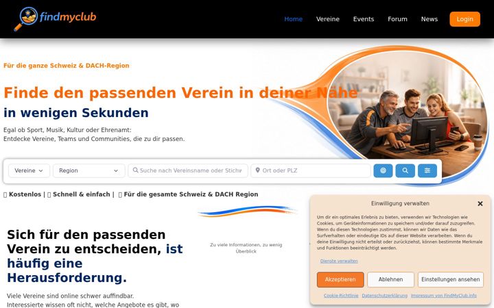 Screenshot of findmyclub.info