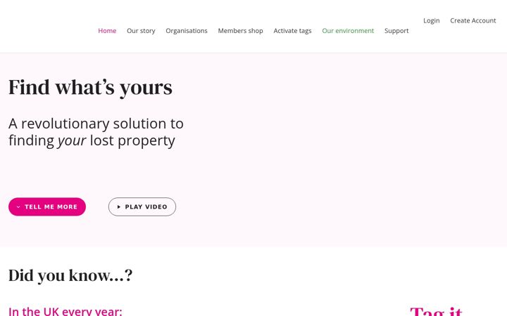 Screenshot of findmykit.com