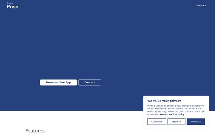 Screenshot of findmypose.com