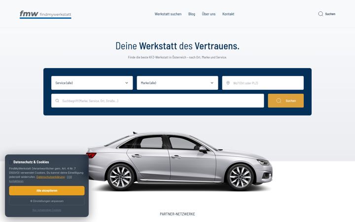 Screenshot of findmywerkstatt.at