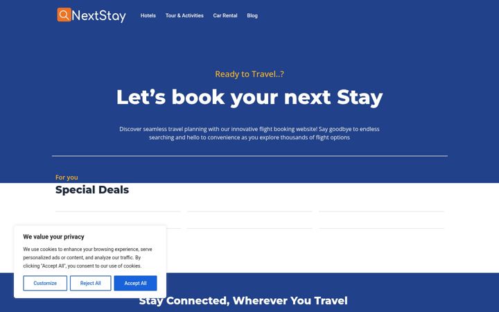 Screenshot of findnextstay.com