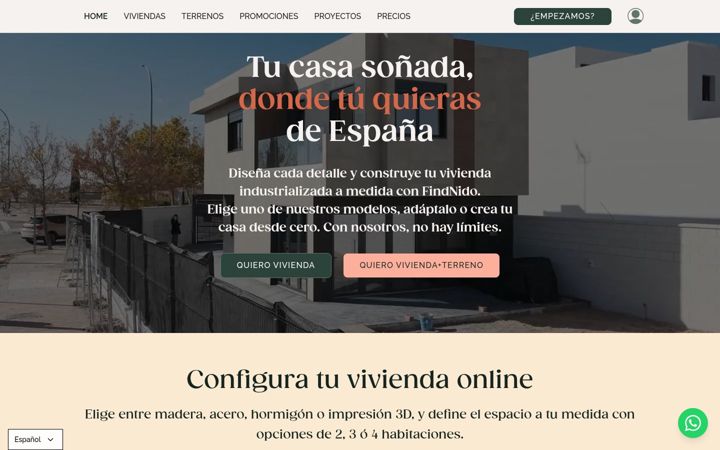 Screenshot of findnido.com