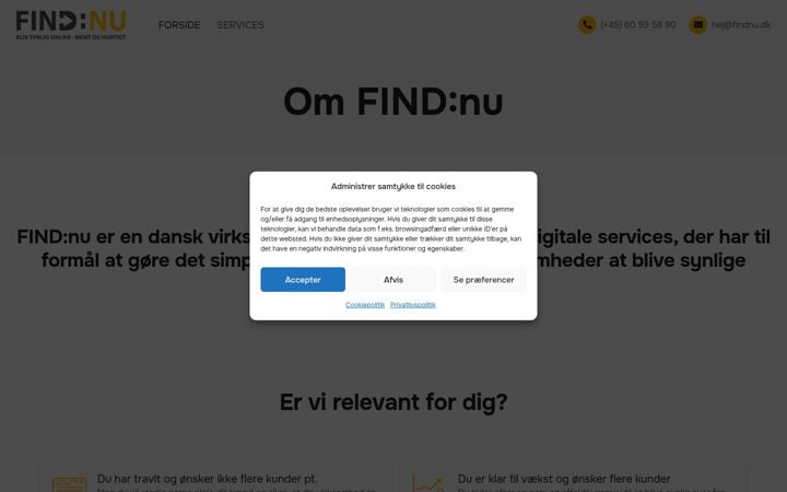 Screenshot of findnu.dk