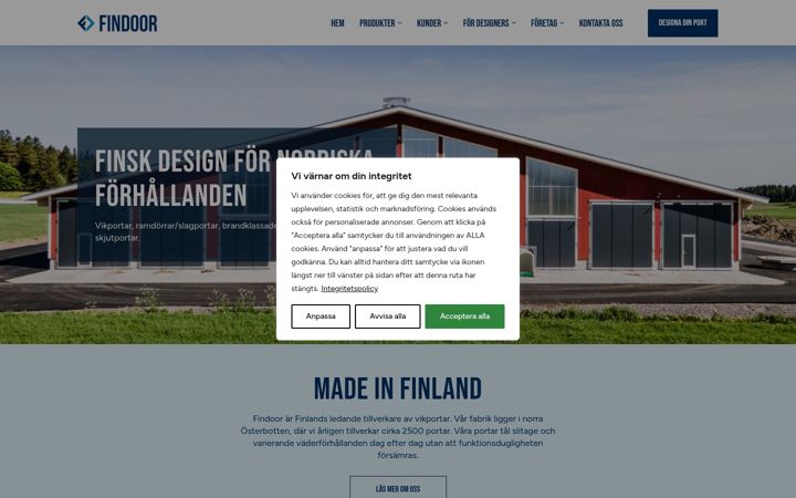 Screenshot of findoor.se