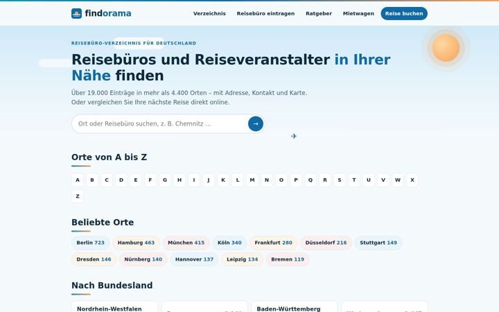 Screenshot of findorama.de