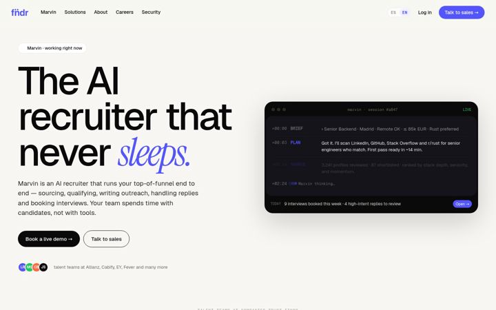 Screenshot of findr.es