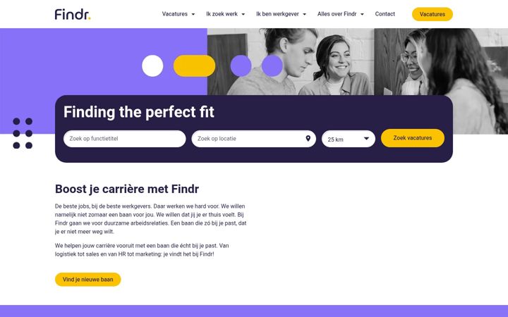 Screenshot of findr.nl
