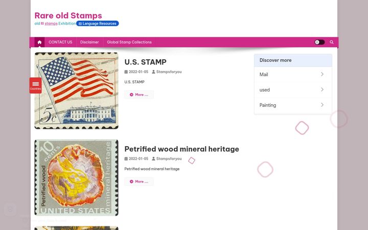 Screenshot of findrarestamps.com