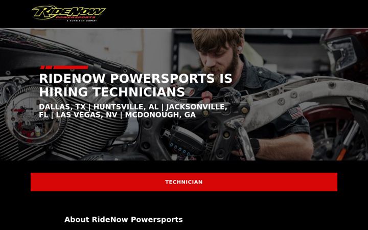Screenshot of findridenowjobs.com
