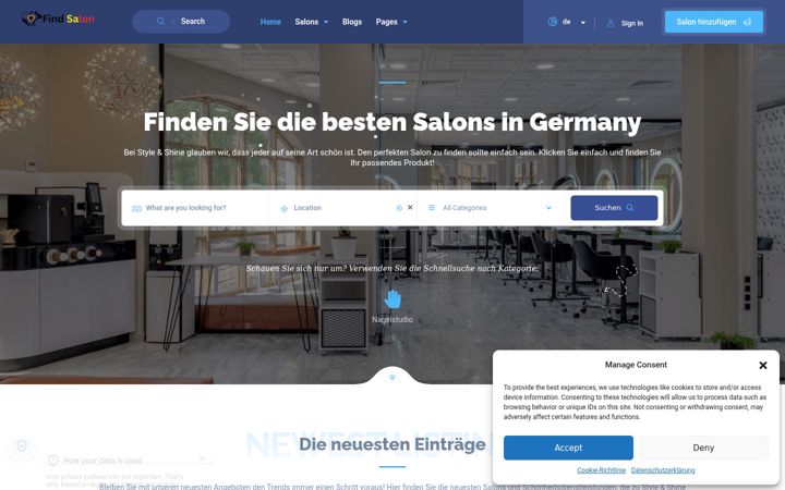 Screenshot di findsalon.de