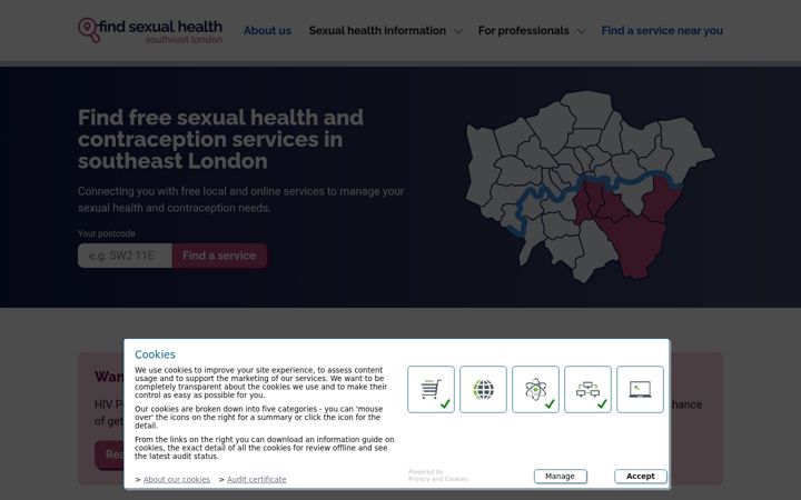 Screenshot of findsexualhealth.co.uk