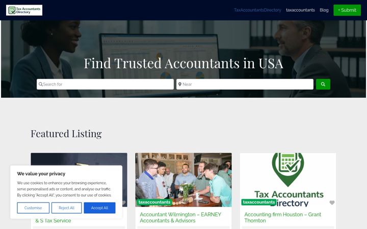 Screenshot of findtaxaccountants.cloud