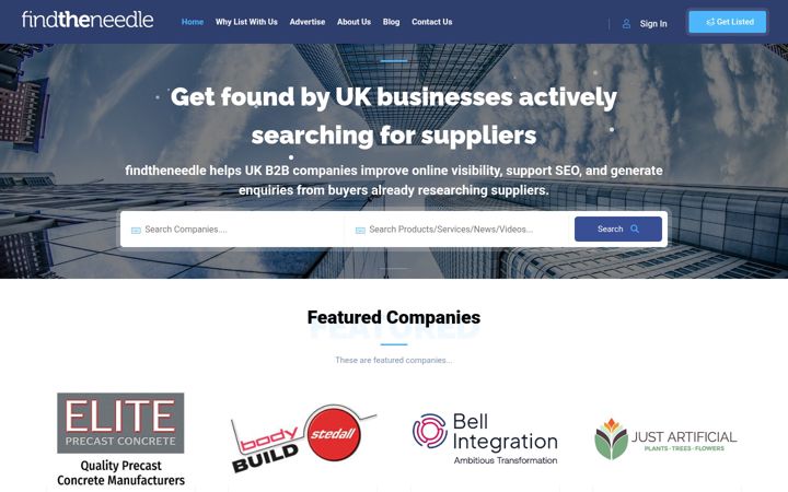 Screenshot of findtheneedle.co.uk