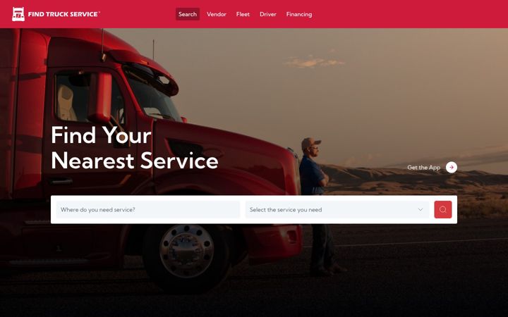 Screenshot ta' findtruckservice.com