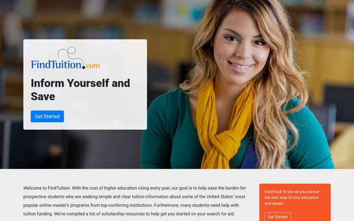 Screenshot of findtuition.com