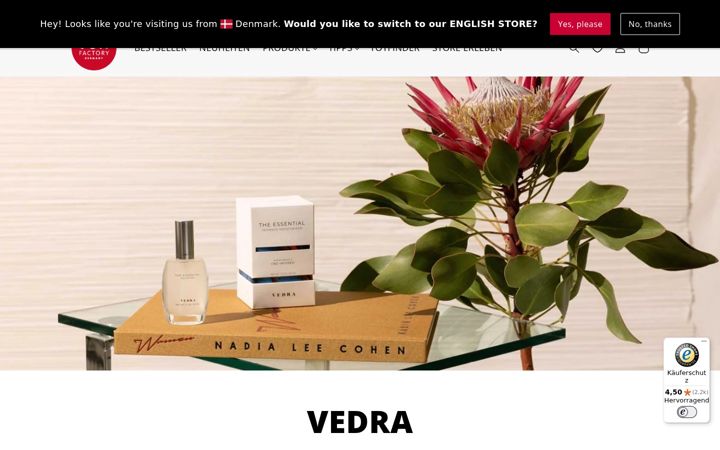 Screenshot of findvedra.com