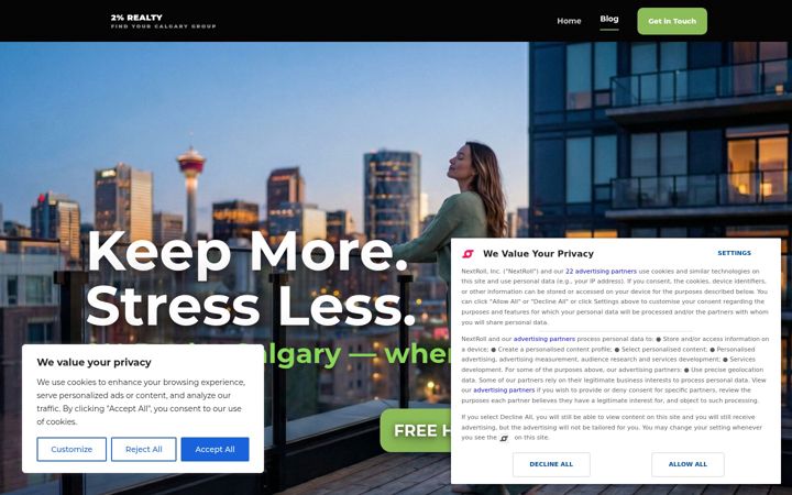 Screenshot of findyourcalgary.ca