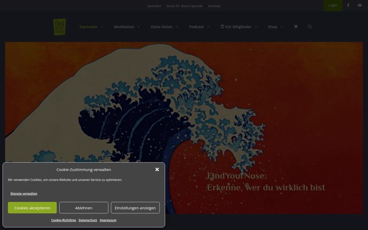 Screenshot of findyournose.com
