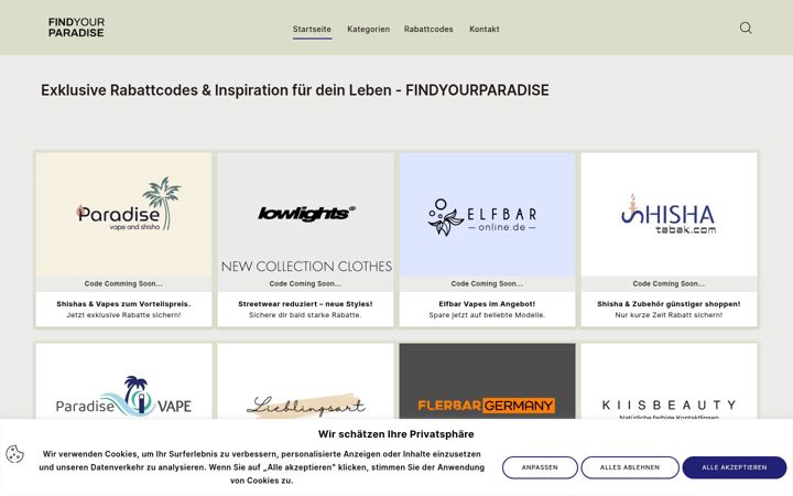Screenshot di findyourparadise.de