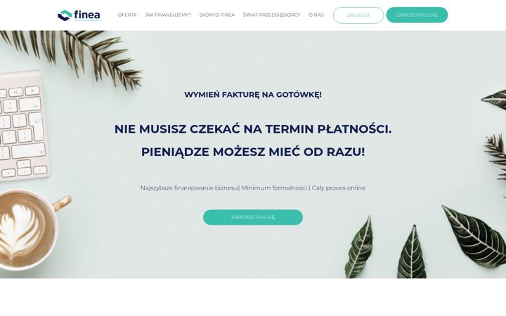 Screenshot of finea.pl