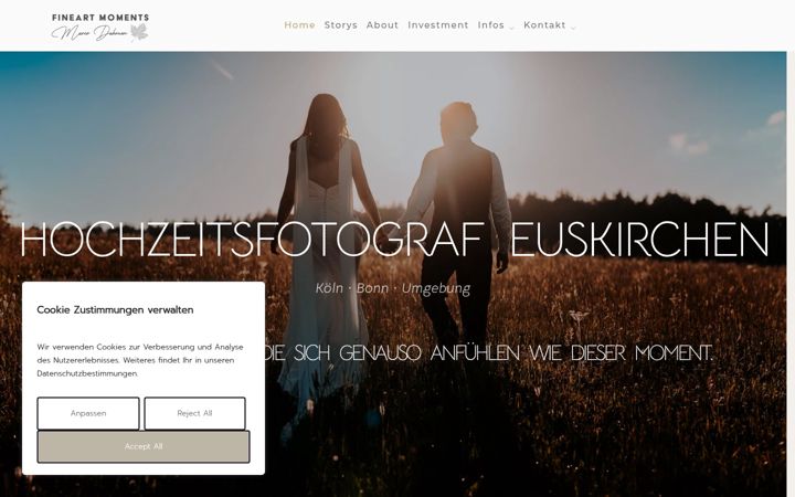 Screenshot of fineart-moments.de