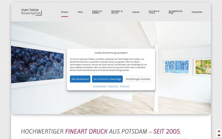Screenshot of fineart-online.biz