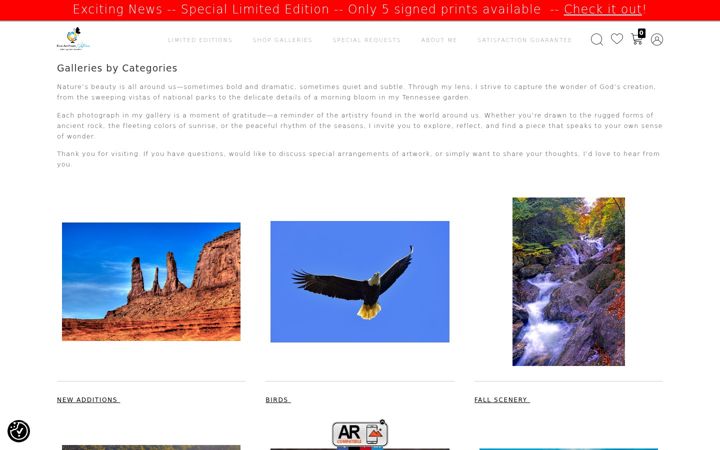 Screenshot of fineartfromnature.com